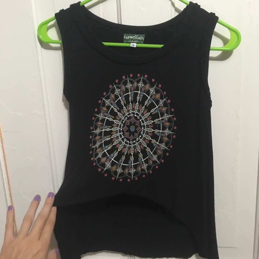 Flying High Mandala Braided Crop Tank Top